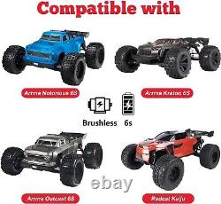 Set of Four 1/8 Scale Pre-Glued RC Monster Truck Wheels 17mm Hex Compatible