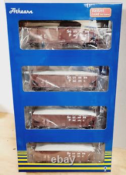 Southern Pacific RR 40' OB 4 Bay Ballast Hopper MOW 4 CAR SET Athearn 7646 HO