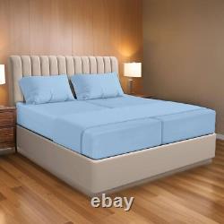 Split California King Sheets 5 Piece Adjustable Split Bed Sheet Set 100%