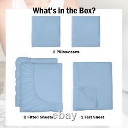 Split California King Sheets 5 Piece Adjustable Split Bed Sheet Set 100%