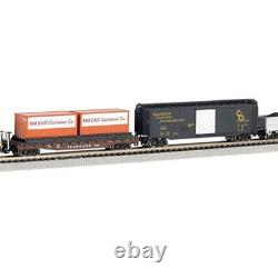 Trains Freightmaster Ready To Run 60 Piece Electric Train Set N Scale, Sil