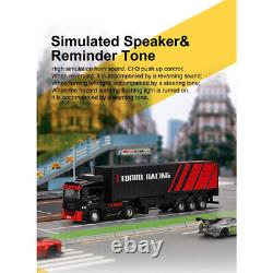 Turbo Racing 1/76 Mini RC Semi Trailer Truck RTR EP Black Full Set #C50-Black