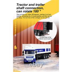 Turbo Racing 1/76 Mini RC Semi Trailer Truck RTR EP Black Full Set #C50-Black