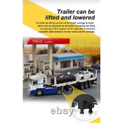 Turbo Racing 1/76 Mini RC Semi Trailer Truck RTR EP Black Full Set #C50-Black