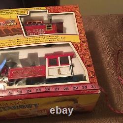 VINTAGE BACHMANN ROUSTABOUT Emmett Kelly Jr. Circus Train set 1/2 way opened