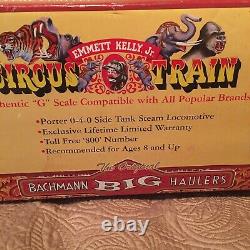 VINTAGE BACHMANN ROUSTABOUT Emmett Kelly Jr. Circus Train set 1/2 way opened