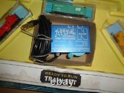 Vintage Atlas N Scale Ready to Run Train Set In Original Box with 54 Tracks, etc