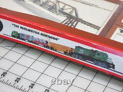 Vintage Tyco Electric Train Set 7311 HO Scale Burlington with Bridge Ready To Run