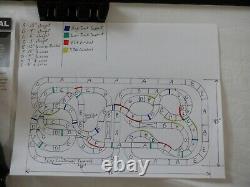 Afx Tomy 75,5' Mega Géant Raceway Piste Slot Car Set, 4' X 8' 100% Prêt À L'emploi