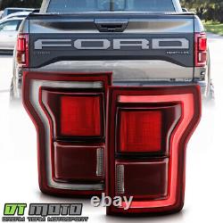 Angle mort prêt Raptor fumée rouge lentille pour 17-19 Ford F150 Ensemble de feux arrière LED