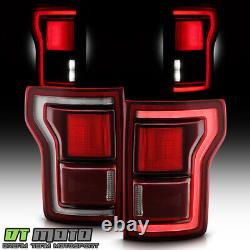 Angle mort prêt Raptor fumée rouge lentille pour 17-19 Ford F150 Ensemble de feux arrière LED