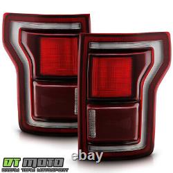 Angle mort prêt Raptor fumée rouge lentille pour 17-19 Ford F150 Ensemble de feux arrière LED