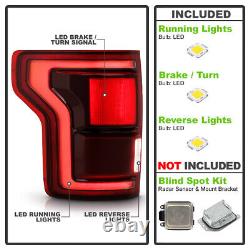 Angle mort prêt Raptor fumée rouge lentille pour 17-19 Ford F150 Ensemble de feux arrière LED