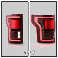 Angle mort prêt Raptor fumée rouge lentille pour 17-19 Ford F150 Ensemble de feux arrière LED