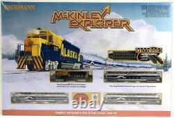 Bachmann 24023 N Scale Alaska Mckinley Explorer Prêt À Courir Train Set Nouveau
