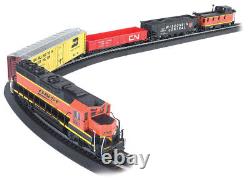 Bachmann Ensembles de trains Rail Chief BNSF 00706 à l'échelle HO, prêts à l'emploi