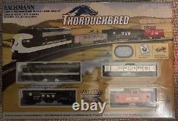 ENSEMBLE DE TRAIN ÉLECTRIQUE BACHMANN THOROUGHBRED COMPLET ET PRÊT À FONCTIONNER NON OUVERT