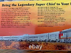 Ensemble complet de huit voitures Santa Fe Super Chief à l'échelle HO 9001-9008 Rtr Nouveau Oop