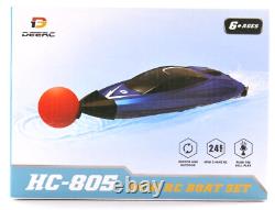 Ensemble de 2 Mini Bateaux RC, Imperméables, Télécommande 2,4GHz, Jouet Cadeau Parent-Enfant