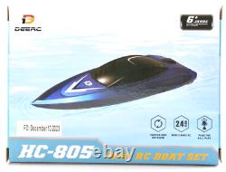 Ensemble de 2 Mini Bateaux RC, Imperméables, Télécommande 2,4GHz, Jouet Cadeau Parent-Enfant