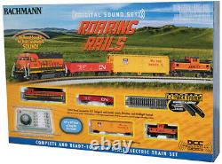 Ensemble de train Bachmann Roaring Rails avec son numérique 24132 à l'échelle N, prêt à fonctionner.