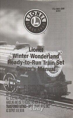 Ensemble de train Lionel Winter Wonderland Railroad prêt à l'emploi avec fumée sifflante ! 6-31941