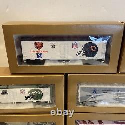 Ensemble de train Mantua Super Bowl Express prêt à rouler, certifié NFL, première édition, neuf dans sa boîte.