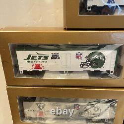 Ensemble de train Mantua Super Bowl Express prêt à rouler, certifié NFL, première édition, neuf dans sa boîte.