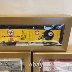 Ensemble de train Mantua Super Bowl Express prêt à rouler, certifié NFL, première édition, neuf dans sa boîte.