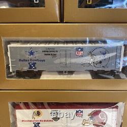 Ensemble de train Mantua Super Bowl Express prêt à rouler, certifié NFL, première édition, neuf dans sa boîte.