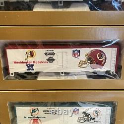 Ensemble de train Mantua Super Bowl Express prêt à rouler, certifié NFL, première édition, neuf dans sa boîte.