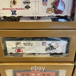 Ensemble de train Mantua Super Bowl Express prêt à rouler, certifié NFL, première édition, neuf dans sa boîte.