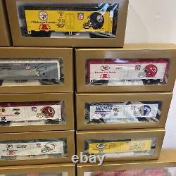 Ensemble de train Mantua Super Bowl Express prêt à rouler, certifié NFL, première édition, neuf dans sa boîte.