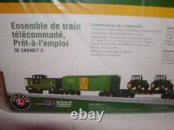 Ensemble de train de fret diesel Lionel 6-81480 John Deere Remote LionChief O27 Nouveau 2016