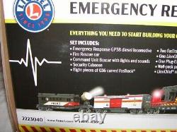 Ensemble de train de secours d'urgence Lionel 2223040 O 027 LC Bt 5.0 LVC MIB neuf scellé