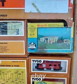 Ensemble de train électrique Tyco HO Scale prêt à rouler Diesel Freight Santa Fe Vintage