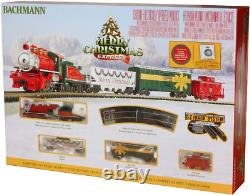 Ensemble de train électrique prêt à fonctionner Merry Christmas Express à l'échelle N, couleur multiple