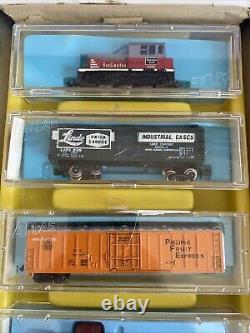 Ensemble de train prêt à l'emploi Vintage Atlas N-Gauge utilisé avec boîte d'origine