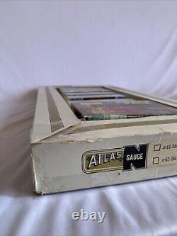 Ensemble de train prêt à l'emploi Vintage Atlas N-Gauge utilisé avec boîte d'origine