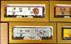 Ensemble de train prêt à rouler Mantua Super Bowl Express, première édition certifiée NFL nouvelle