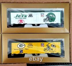 Ensemble de train prêt à rouler Mantua Super Bowl Express, première édition certifiée NFL nouvelle