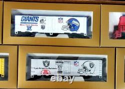 Ensemble de train prêt à rouler Mantua Super Bowl Express, première édition certifiée NFL nouvelle