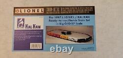 Ensemble de trains Lionel Kal Kan Pet Care de 1997 à l'échelle Big O/O-27, neuf dans sa boîte et jamais utilisé