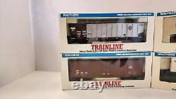 Ensemble de wagons de marchandises 4 voitures Walthers Trainline Deluxe RTR échelle HO tout neuf