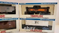 Ensemble de wagons de marchandises 4 voitures Walthers Trainline Deluxe RTR échelle HO tout neuf