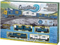 Ensembles de trains Bachmann CSX Coastliner 00734 à l'échelle HO, prêts à rouler.