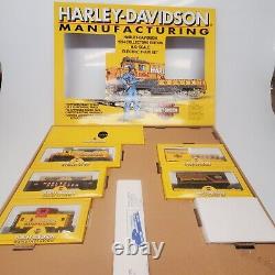 Harley-davidson Manufacturing 1994 Collectors Edition Rtr Ho Train Set Nouveau