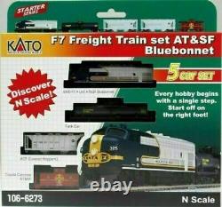 Kato N Scale Avec Ensemble De Piste Ovale De Base Avec Atsf Bluebonnet Train Set Ready To Run