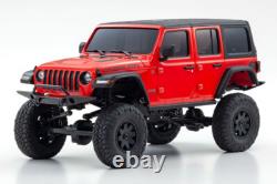 Kyosho RC 1/28 Mini Z JEEP WRANGLER Rubicon Ready Set ROUGE -RTR