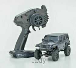 Kyosho Rc 1/28 Mini Z Jeep Wrangler Rubicon Set Prêt Gray -rtr